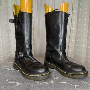 Dr. Martens Case Engineer Pull On Buckle Mid Calf Boots